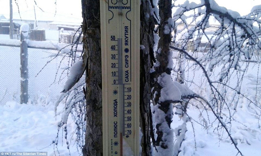 电子温度计在记录到零下62度的低温时爆裂.