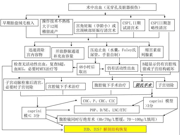 人工流产术中出血的诊治流程及立即避孕管理规范