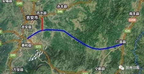 广昌至吉安高速公路位置示意图