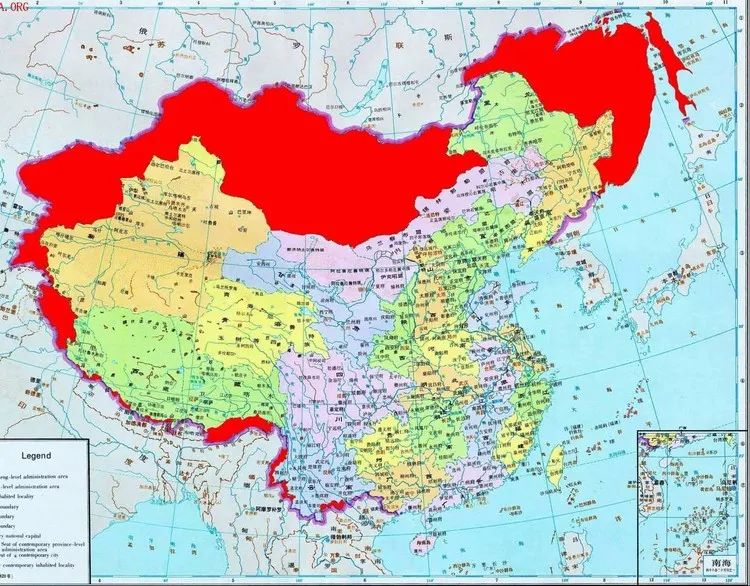历史 正文  外蒙古离开祖国的详细过程 公元1912年6-7月中华民国地图图片