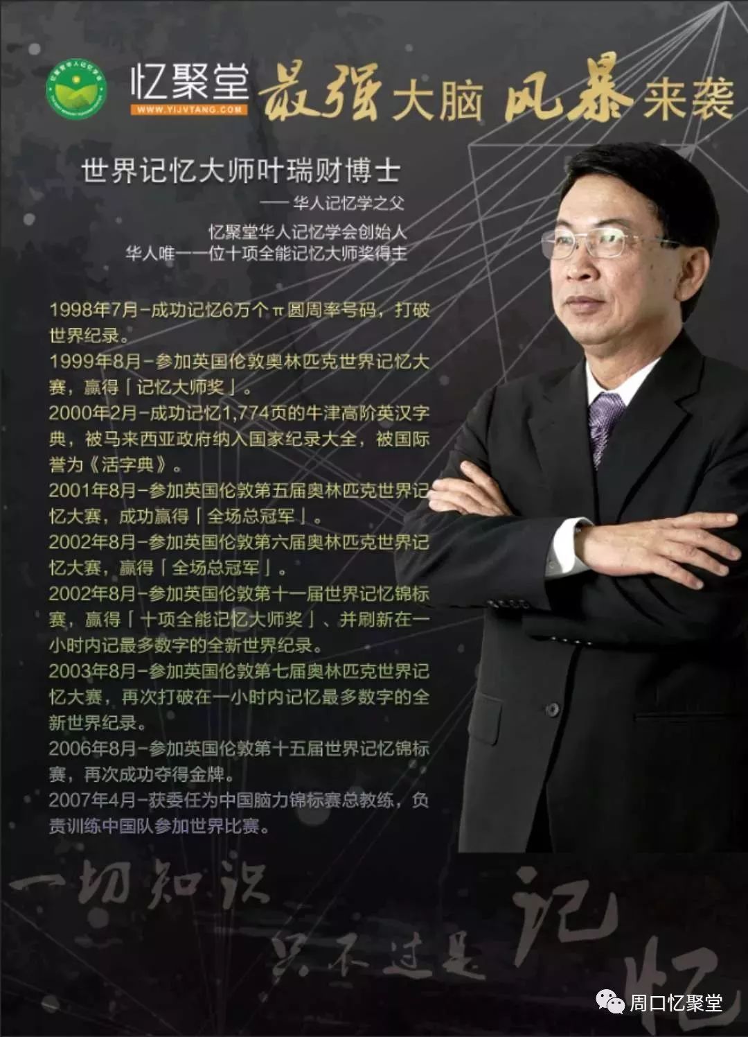 了解到了华人记忆学之父—叶瑞财博士小乐联系到周口忆聚堂的邓老师