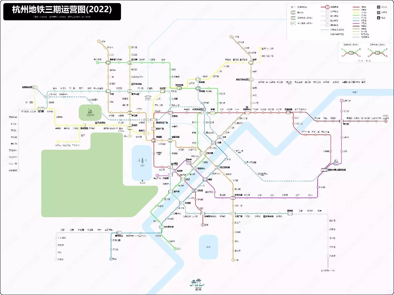 到2022年亚运会召开前,杭州将有10条地铁线路开通运营,覆盖9个城区
