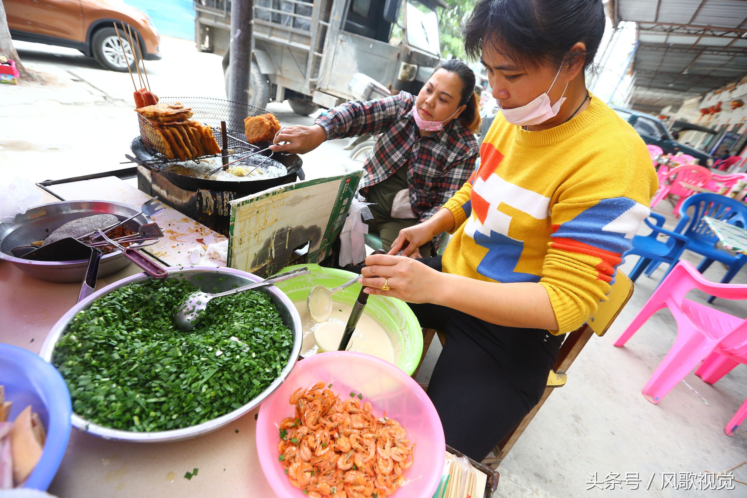 三亚崖州区美食小吃一个香溢四射的虾饼一个扫不住诱惑的古城