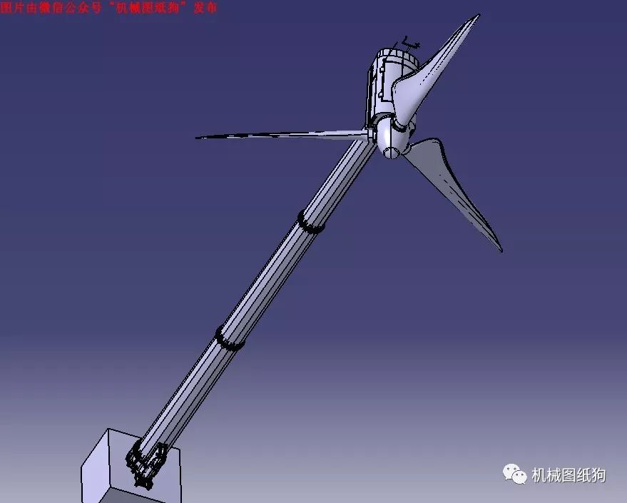 【工程机械】wind turbine风力发电机组3d模型图纸