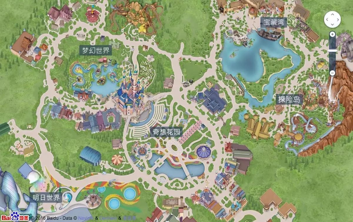 上海迪士尼乐园地图图片