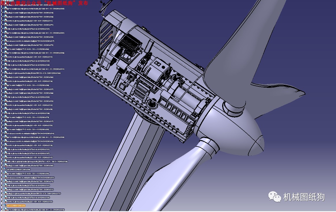 【工程机械】wind turbine风力发电机组3d模型图纸