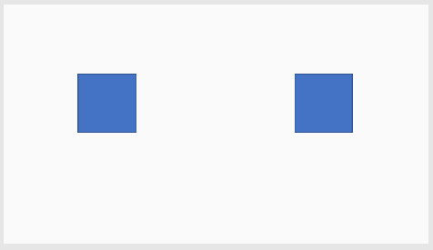 动画效果 上图中左侧有三个方块,右侧有三个方块,每个方块距幻灯片