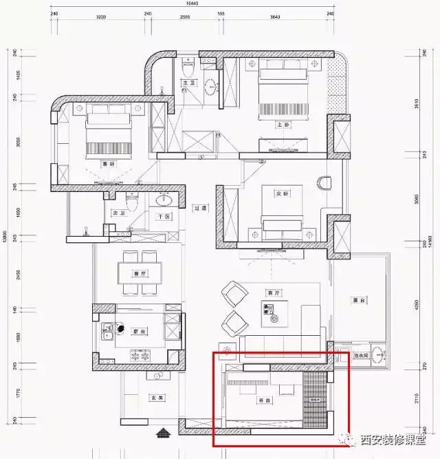 靠窗户木质榻榻米,一边书桌书架连体设置,榻                    能