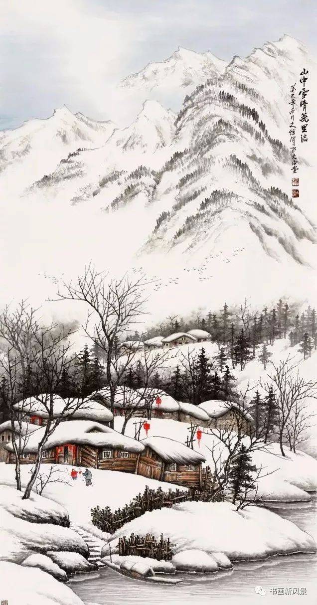 欣赏四川画家吴大恺的这些雪景山水,会把我们一下勾回到童年时代,家图片