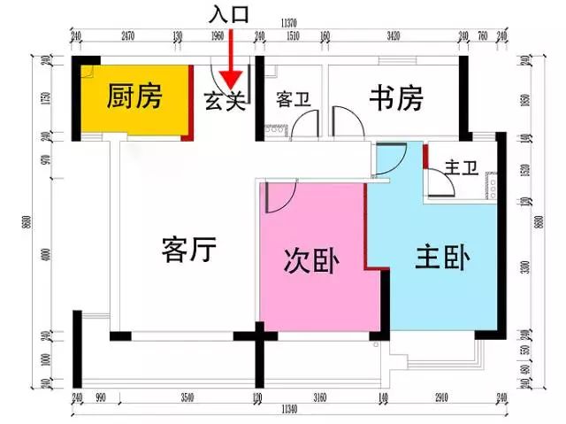 80平的房子装成了三室两厅两卫,光看做的柜子就够疯狂