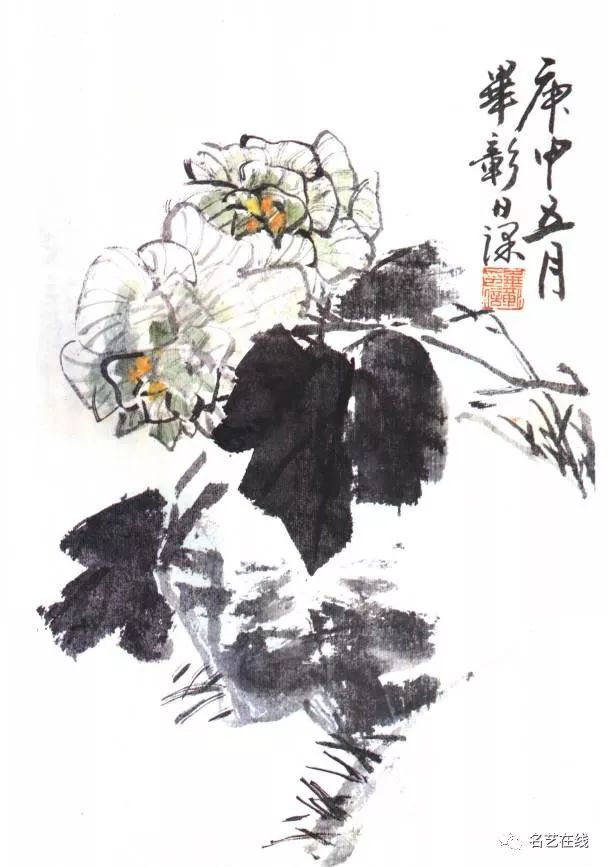 国画技法:写意芙蓉的画法