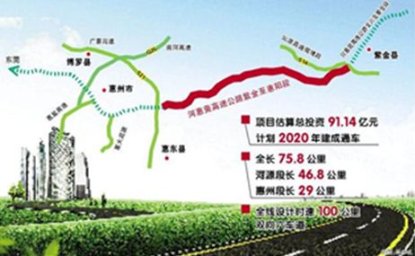 河惠莞高速公路示意图