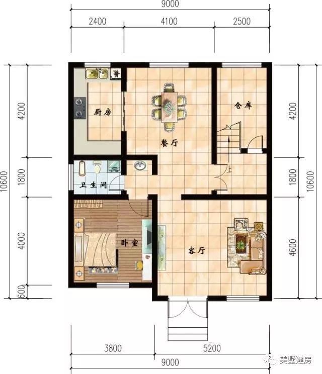 现代简约风格新农村11x12米三层自建房图纸