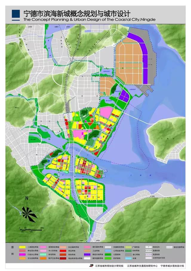 (宁德市滨海新城概念规划与城市设计) 规划涵盖了滨海新城全范围和