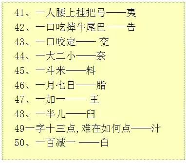 语文老师整理:100条超有趣汉字字谜!拿去考考孩子,轻松识字不用愁