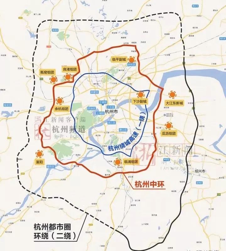 杭州要在"一绕"(绕城高速公路)和"二绕"(绕城高速公路西复线)之间建