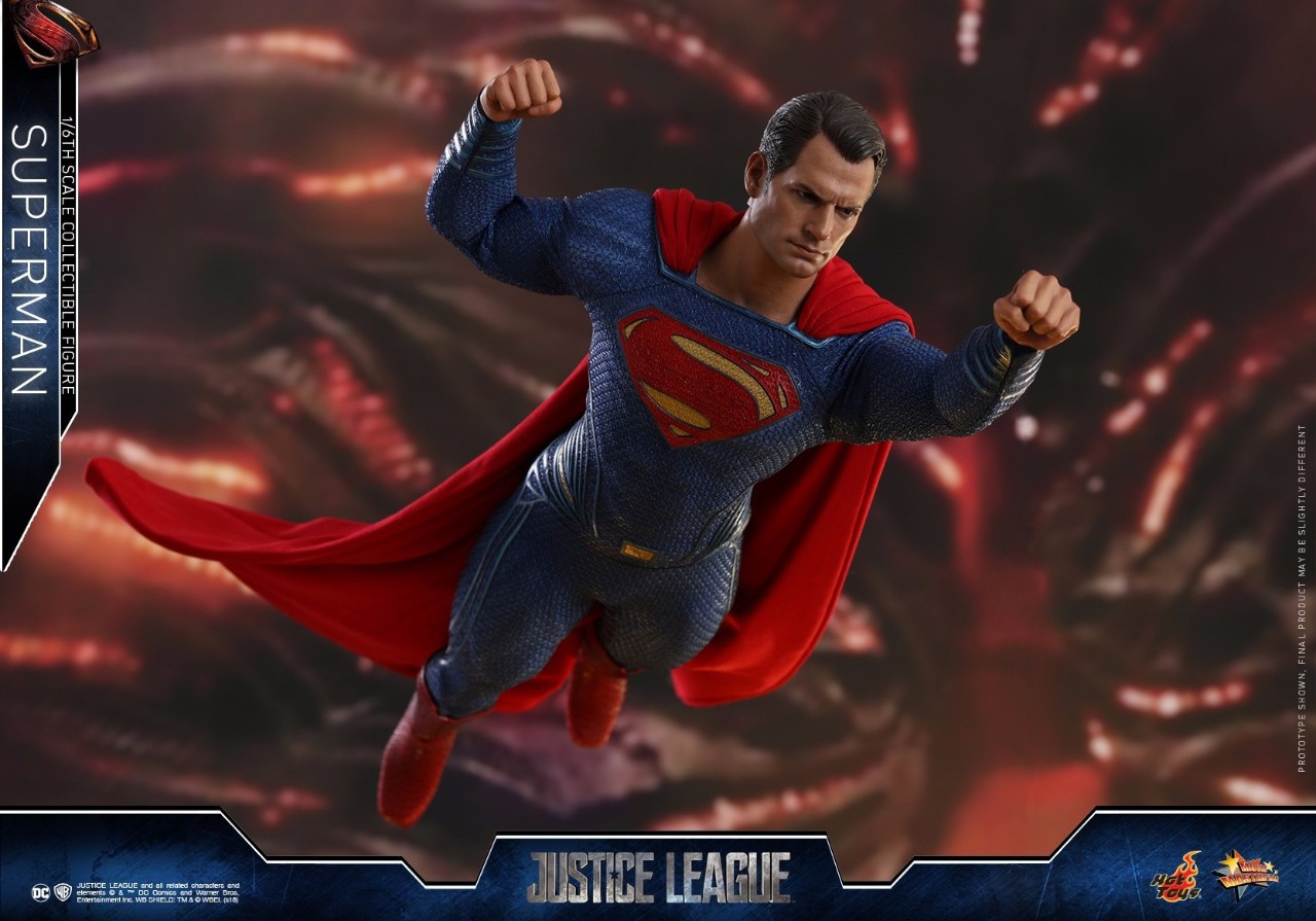 新品预定 hottoys 1/6 mms465 正义联盟 超人superman 双头雕 激光眼