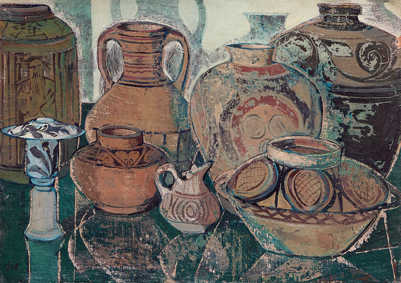 古陶神韵 1962年 布面 油画 52 ×72 cm