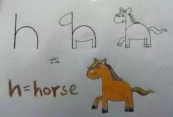 h=马 (horse)
