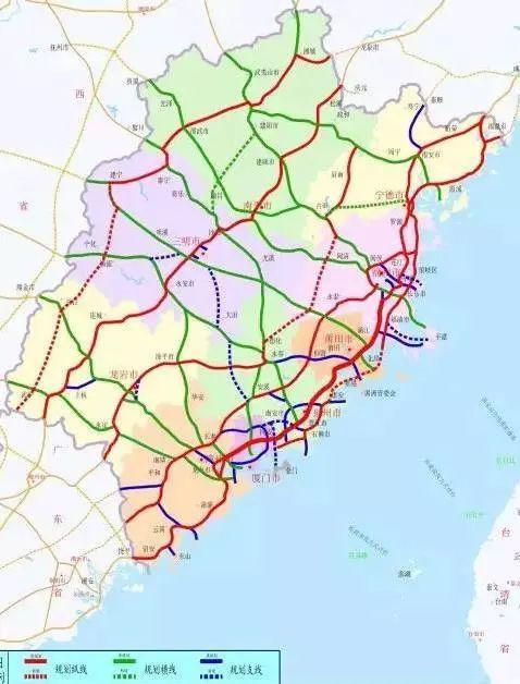 福建省高速公路网规划图