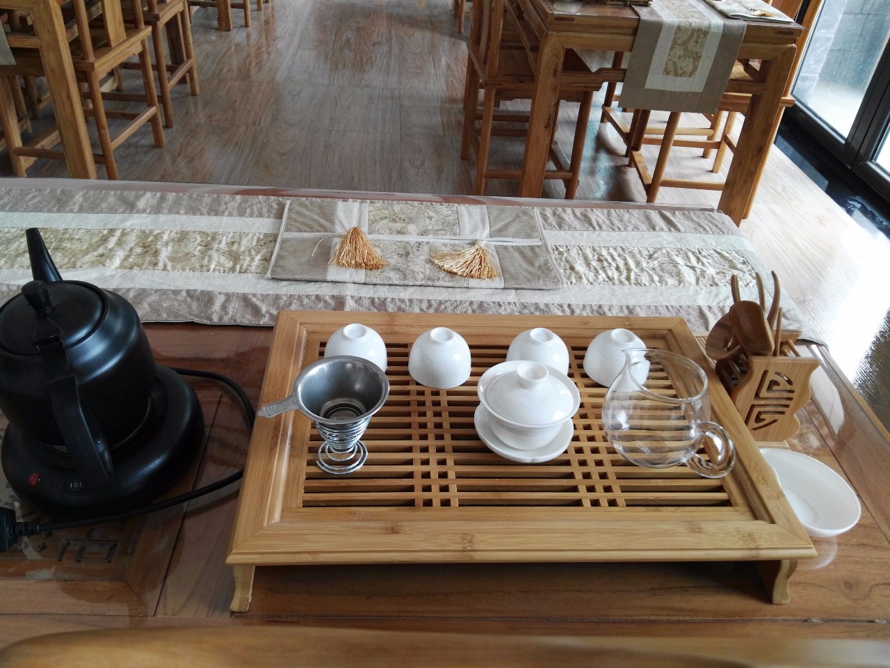 好茗天黑檀木茶盘茶托功夫茶具储水茶海小型茶台家用茶具实木托盘
