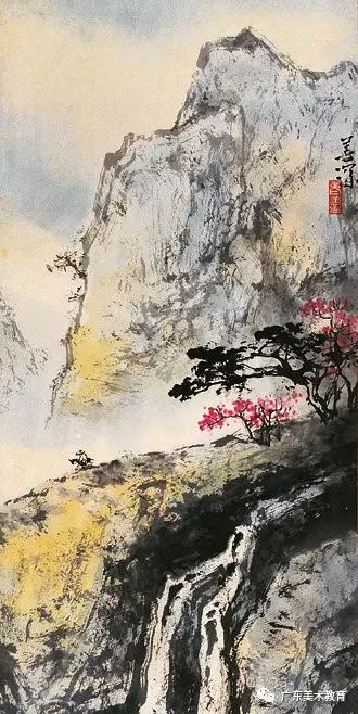 山水花卉集 册 页(十开选六) 设色纸本关山月 黎雄才 陈金章 杨善深等