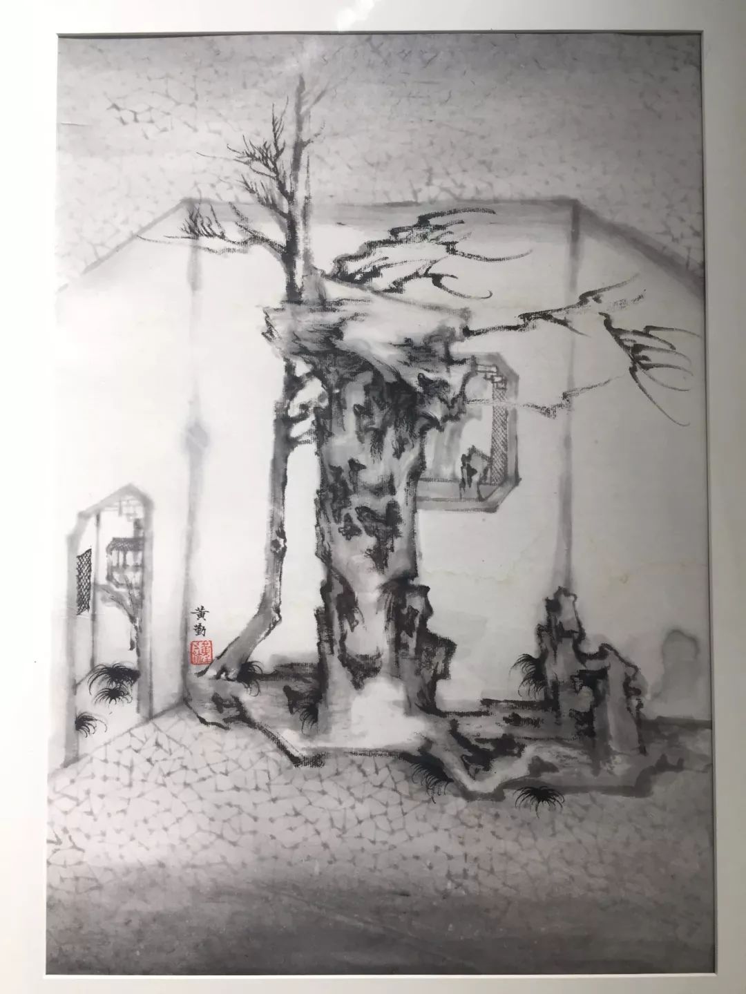 黄勤 《庭院》 32×45cm 国画