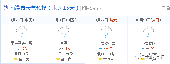 雨雪天气澧县道路交通管制情况附1月26日停电通知