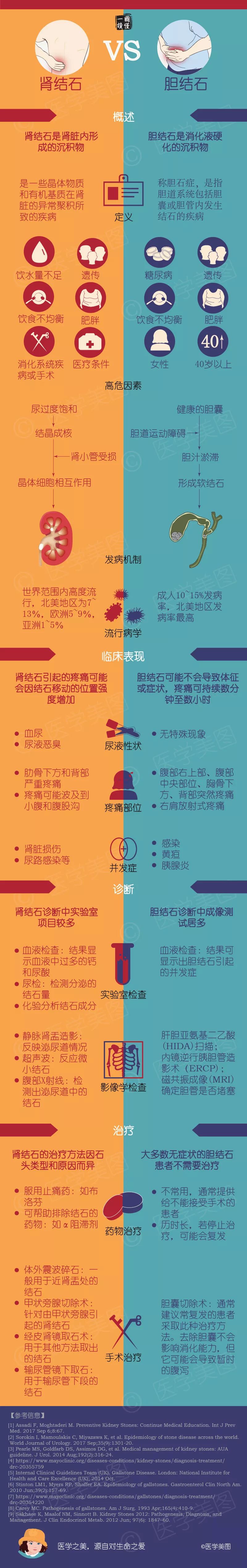 图说| 肾结石 vs 胆结石