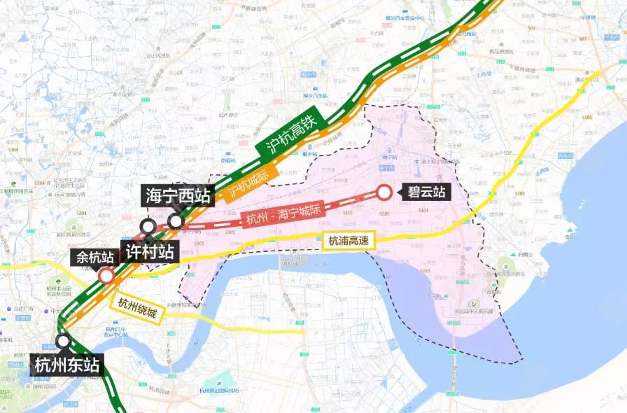 高铁方面,沪杭高铁海宁西站连通杭州到上海,实现了到上海40分钟,到