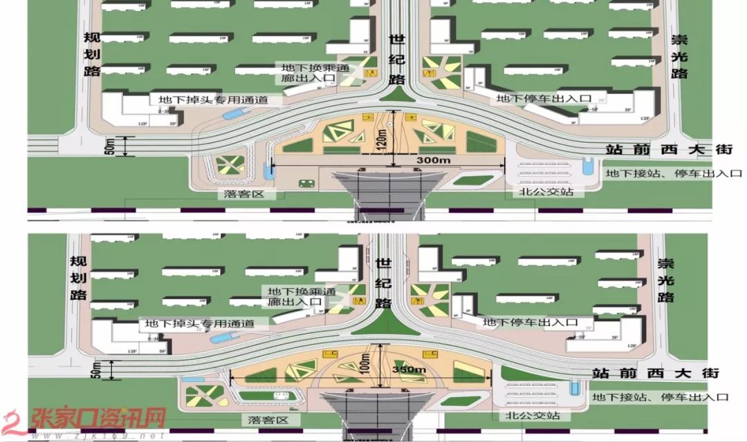 张家口南综合客运枢纽平面图