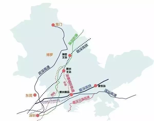 关系大着呢 小编梳理发现: 赣深高铁,深惠城际 深圳地铁14,16号线 与