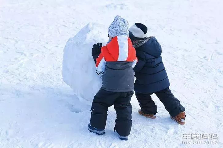 对小孩子来说,其实就俩字"玩雪".