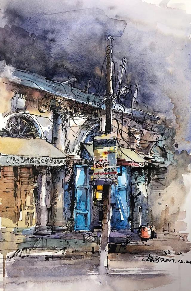 史志方—水彩画作品欣赏shi zhifang watercolorshi zh