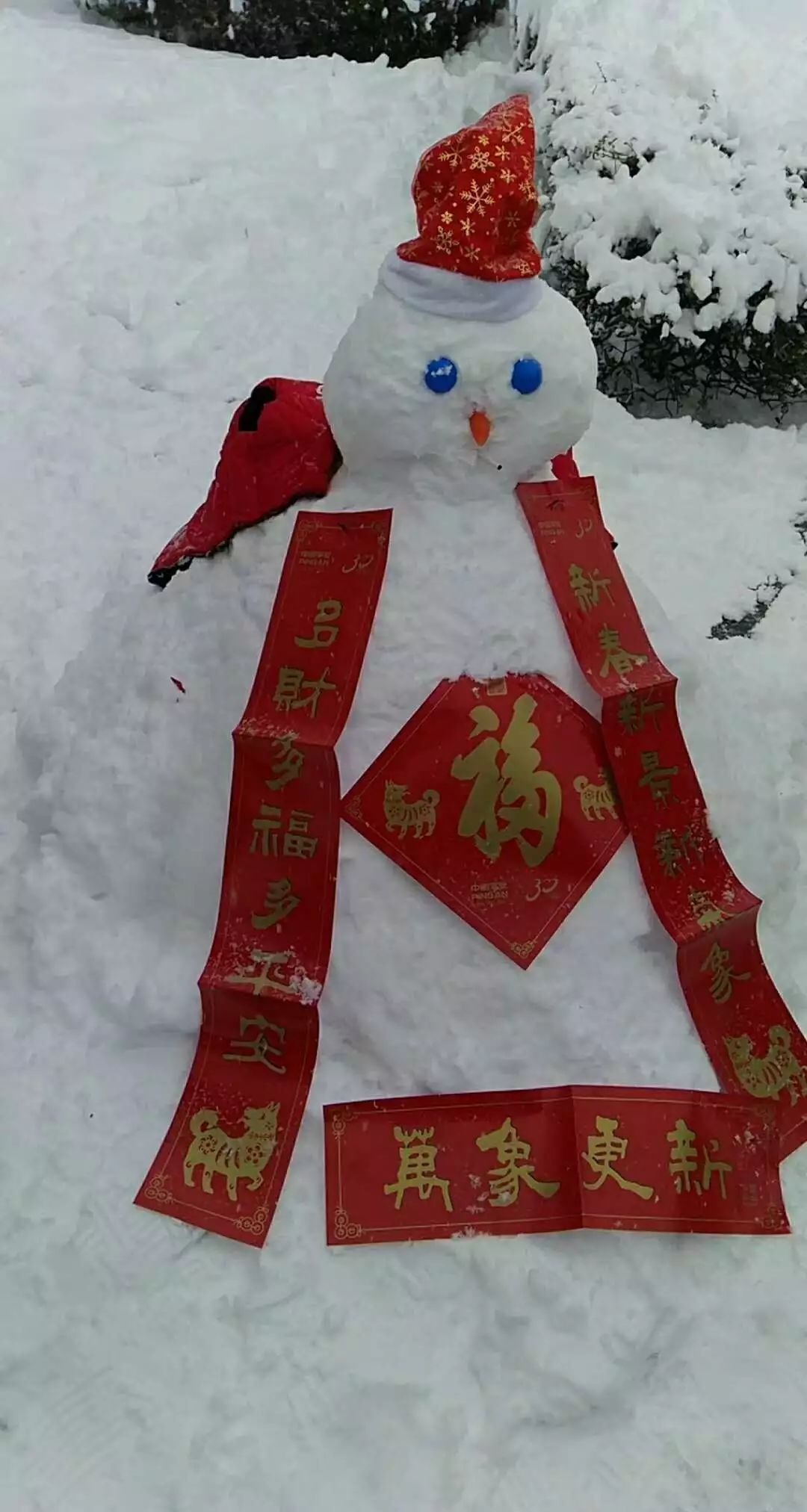 这是随州谁堆的雪人?你见过吗?真是太有才了!