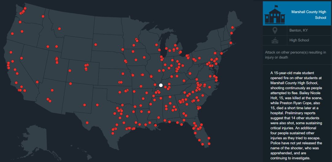18年刚开始,美国已经发生11起校园枪击案了