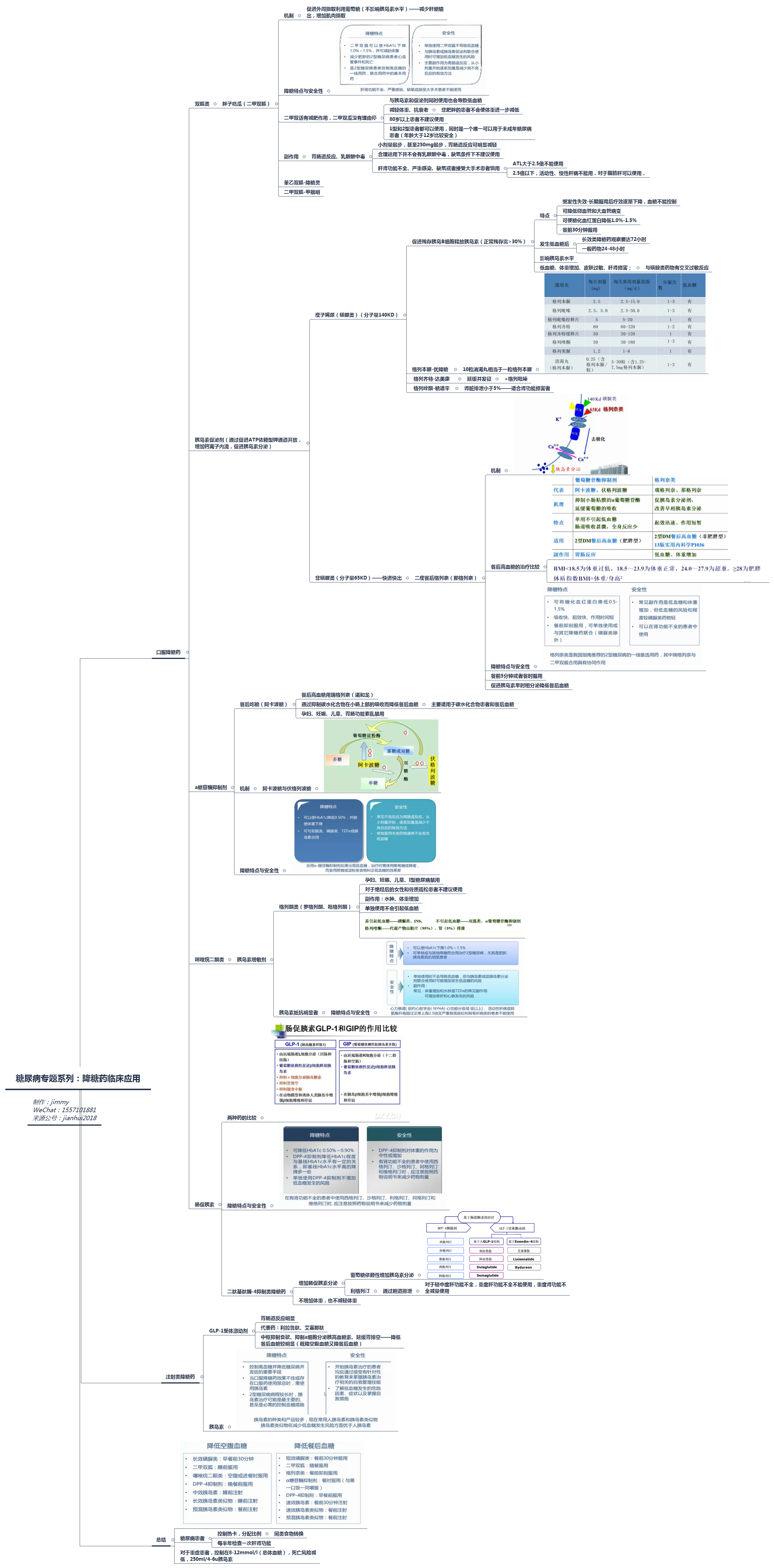 糖尿病专题系列:降糖药的临床应用思维导图笔记