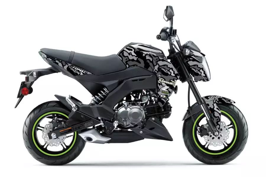 kawasaki z125 的五彩缤纷贴花设计