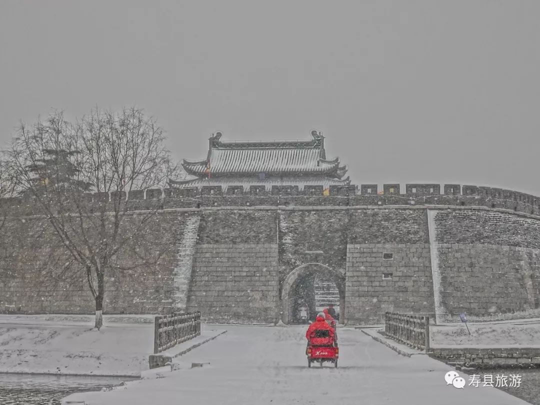 被寿县的雪景美到了!淮南的第二场雪 把寿县变成了寿州