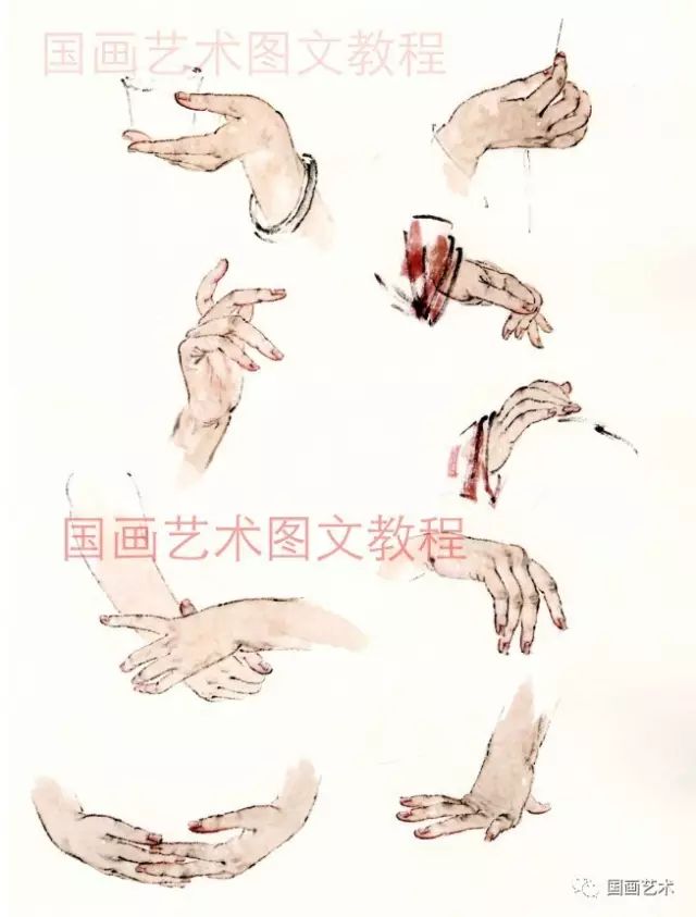 手——俗称人物画中的第二张脸,特别是在中国小写意人物画创作中尤为