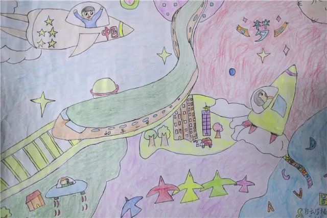 金港的家长们:"童心童梦,放飞梦想"儿童绘画比赛作品