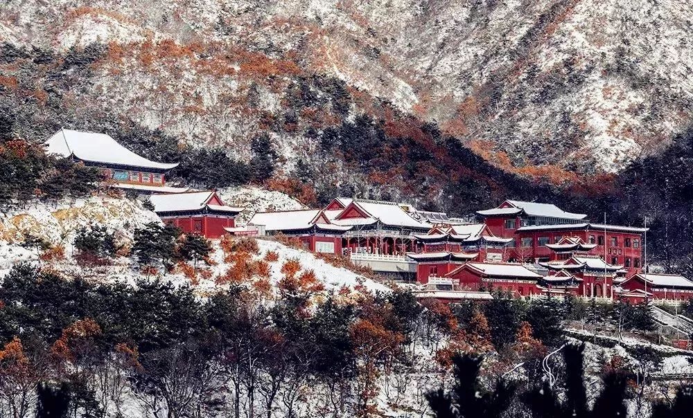 里口山中广福寺雪景都是那么的禅意