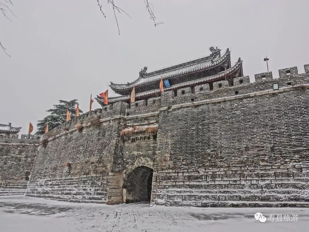 被寿县的雪景美到了!淮南的第二场雪 把寿县变成了寿州