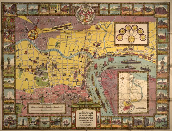 由克劳 (Carl Crow) 设计的一张1935年的上海地图