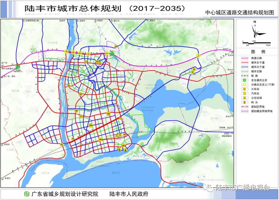 中心城区道路交通结构规划图