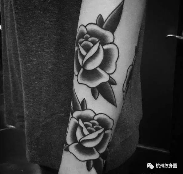 tattoo 纹身素材:黑玫瑰