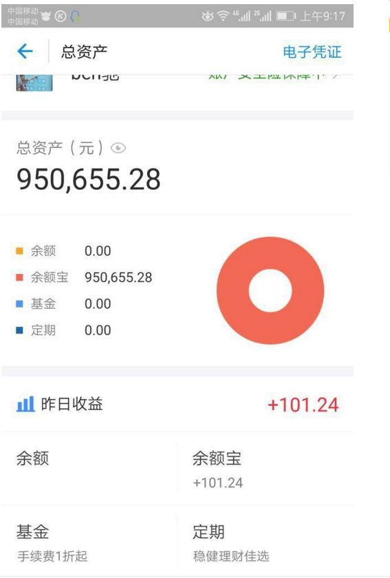 100万放支付宝上一天到底有多少利息?来我给你算算!