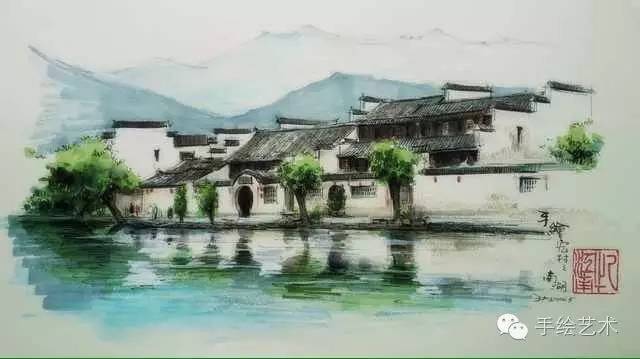 马克笔上的中国风景