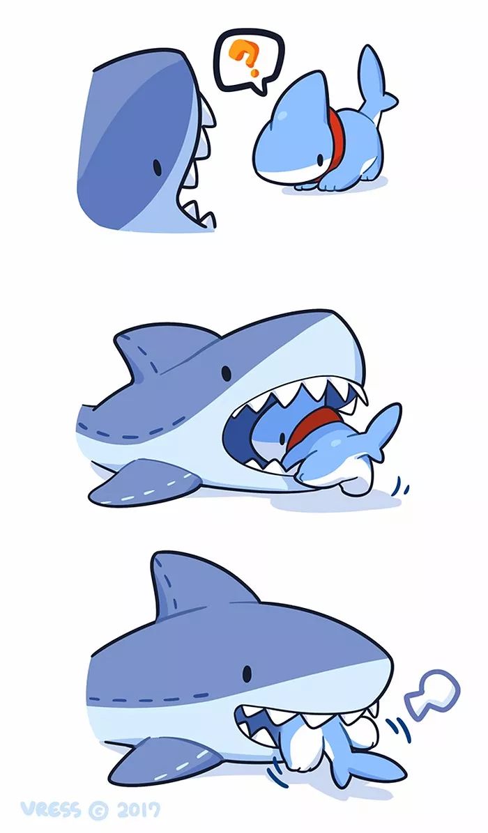 漫画:今天的主角是一只可爱的小鲨鱼~(4)