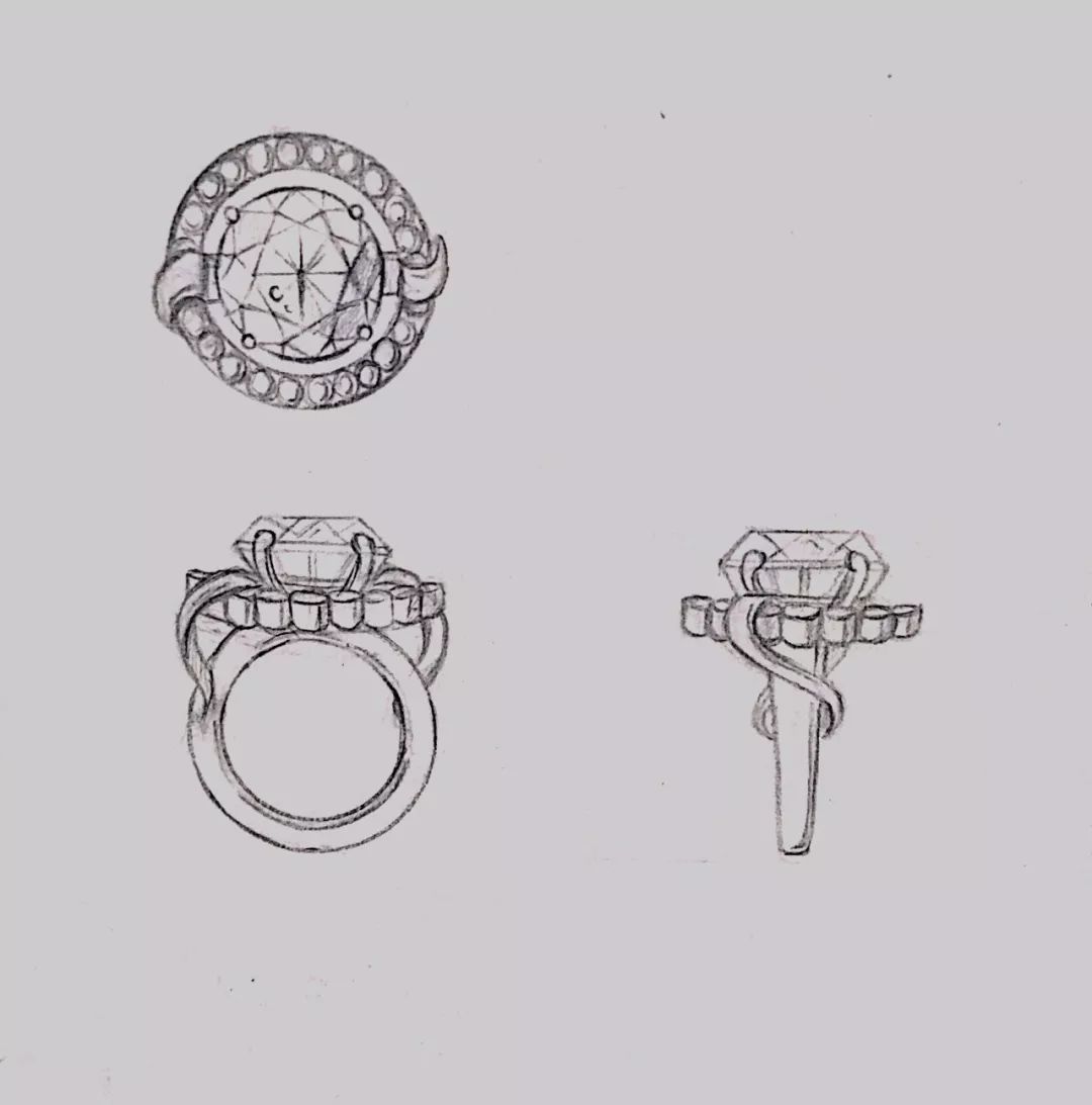 手绘珠宝设计-18K金钻石戒指|手工艺|首饰|Sunshine阳光ZBSY - 原创作品 - 站酷 (ZCOOL)